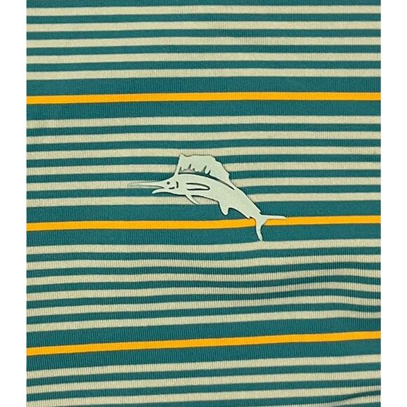 Tommy Bahama Men's IslandZone Blue Striped Polo Shirt Size XXL - Picture 2 of 5